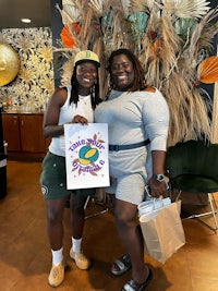 TRKhidd and her mom, Ms. Green, at one of Society Music's adult coloring events at DreamHouse in New Orleans. 